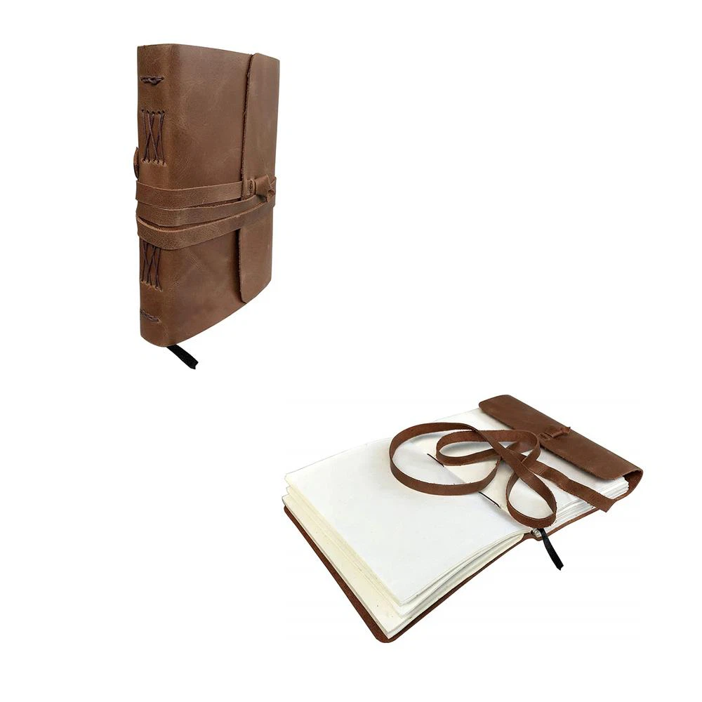 Genuine Leather Bound Notepad-5 Genuine Leather Bound Notepad-5