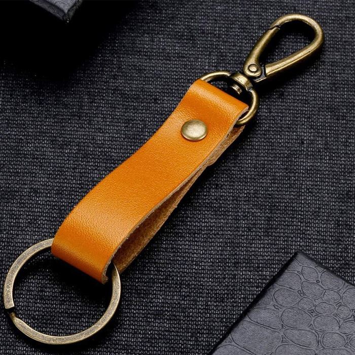 Leather Key Ring with logo 4