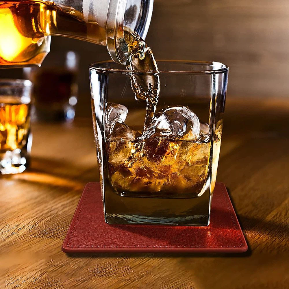 PU Leather Coasters for Drinks PU Leather Coasters for Drinks