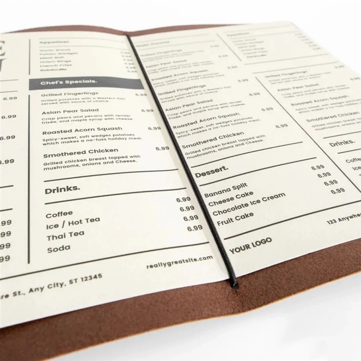 custom menu cover custom menu cover