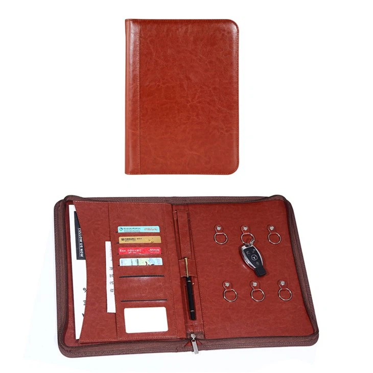 a4 leather zip folder a4 leather zip folder