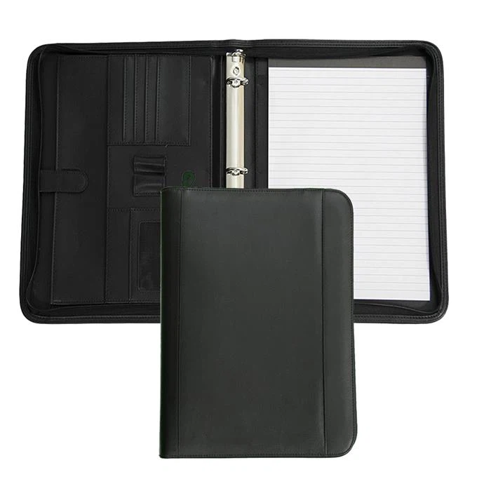 A4 Zip Genuine Leather Compendium