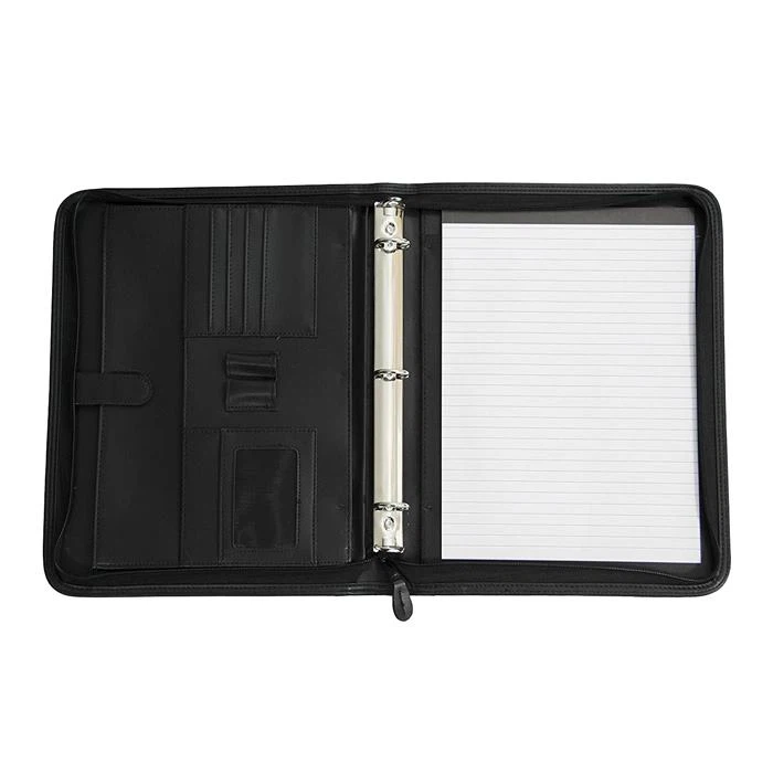 A4 Zip Genuine Leather Compendium
