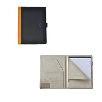A4 Bifold Hardcover PU Leather Portfolio Folder