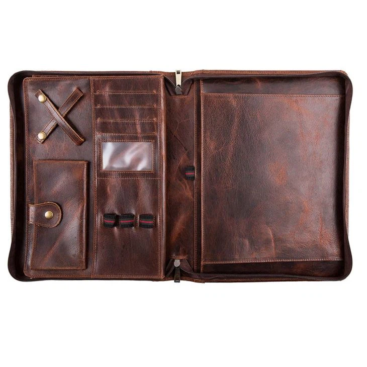 Vintage PU Leather Portfolio Presentation Vintage PU Leather Portfolio Presentation