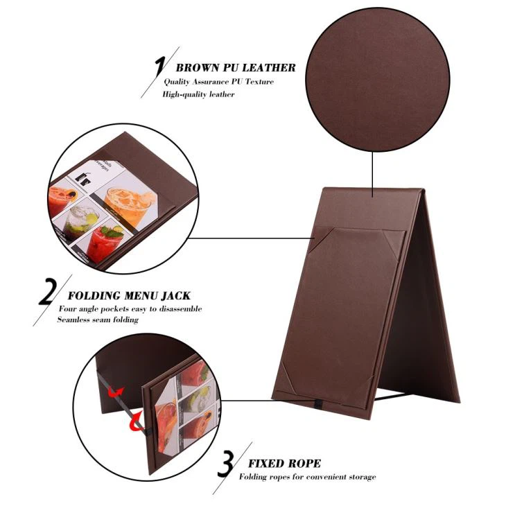 Brown Leather A5 Menu Brown Leather A5 Menu