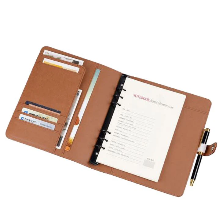 Business Leather Document Folder With Card Holder