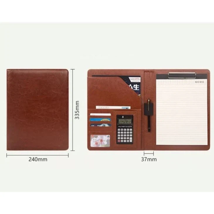 Leather Compendium With Calculator