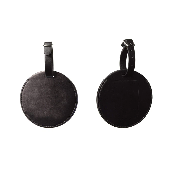 Leather Luggage Tag Round Leather Luggage Tag Round