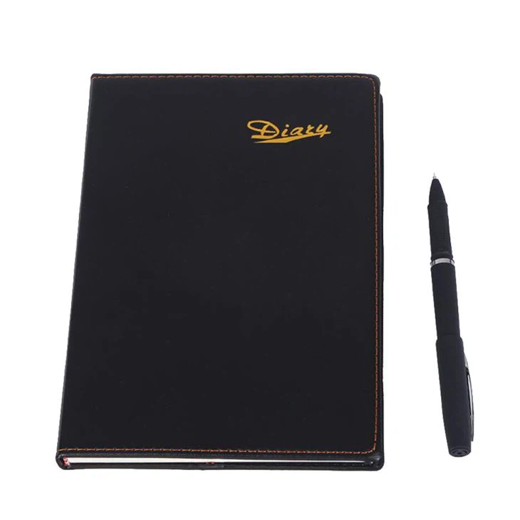 Black Custom Leather Diary
