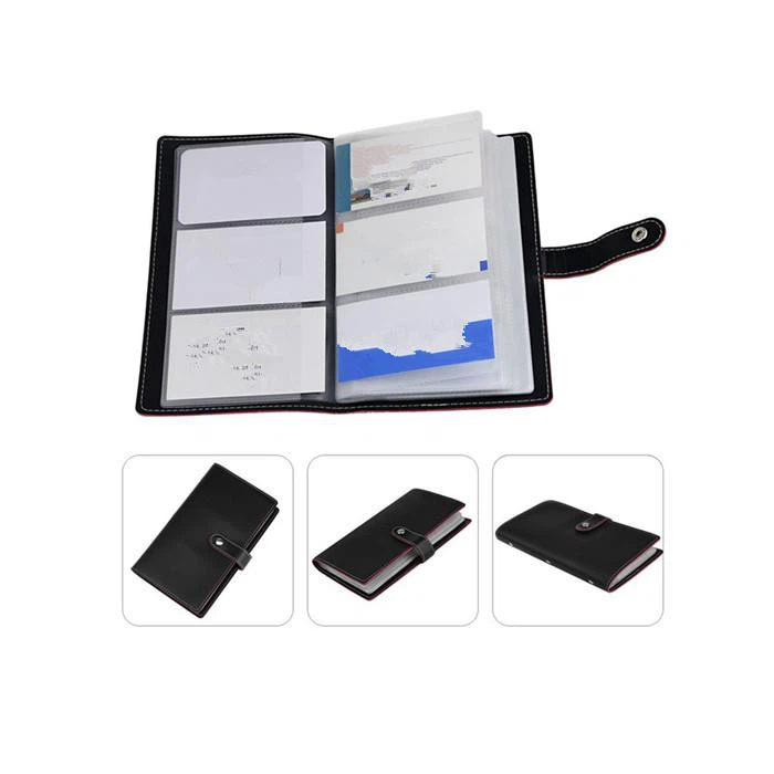 PU Leather Business Name Card Holder Book