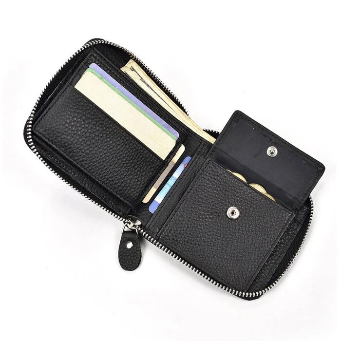 Rfid Zip Card Wallet Mens