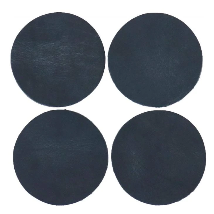 Round Real Leather Coasters