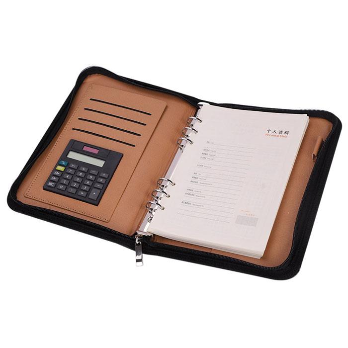 Zip Leather Notebook With Calculator Zip Leather Notebook With Calculator