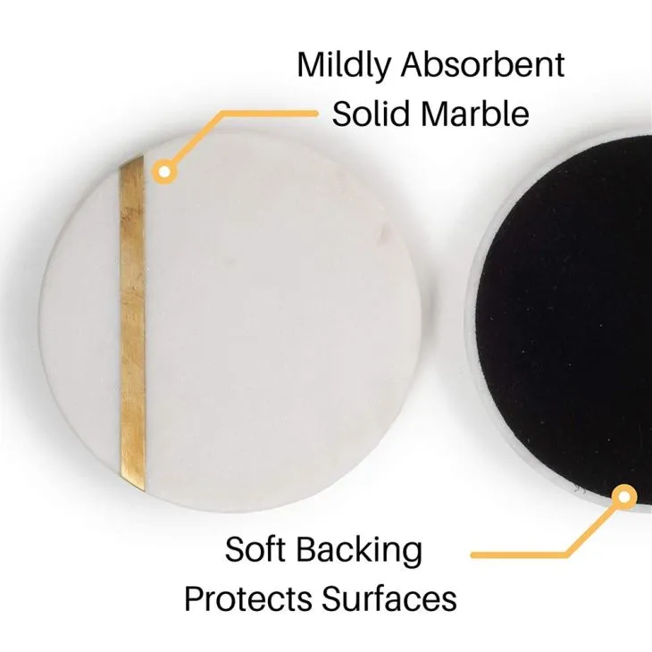 Gold Painted Marble Coasters