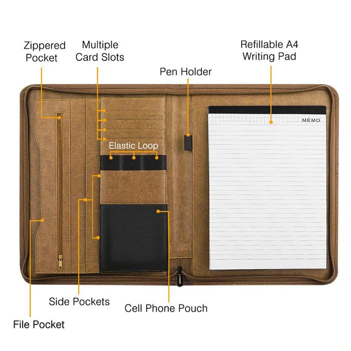Leather Men Portfolio With Handle Leather Men Portfolio With Handle
