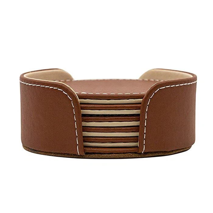 Leather Coasters Set For Drinks Leather Coasters Set For Drinks