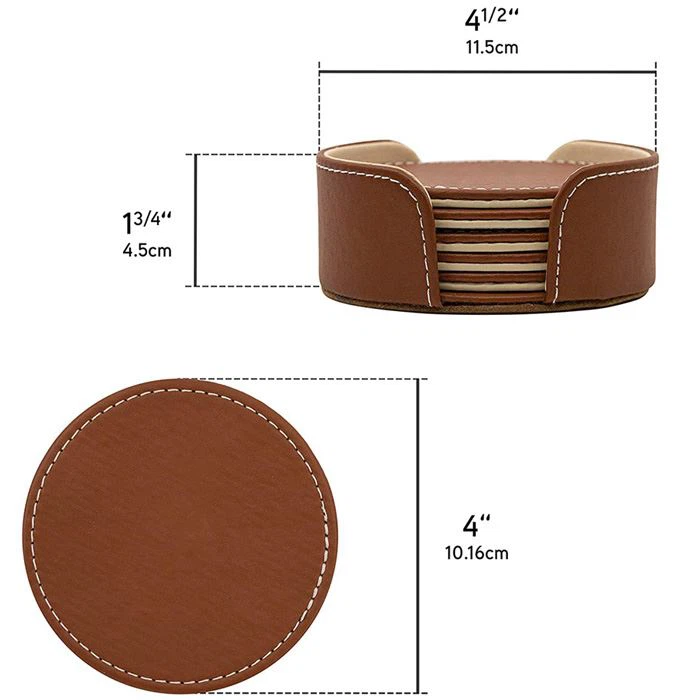 Leather Coasters Set For Drinks Leather Coasters Set For Drinks