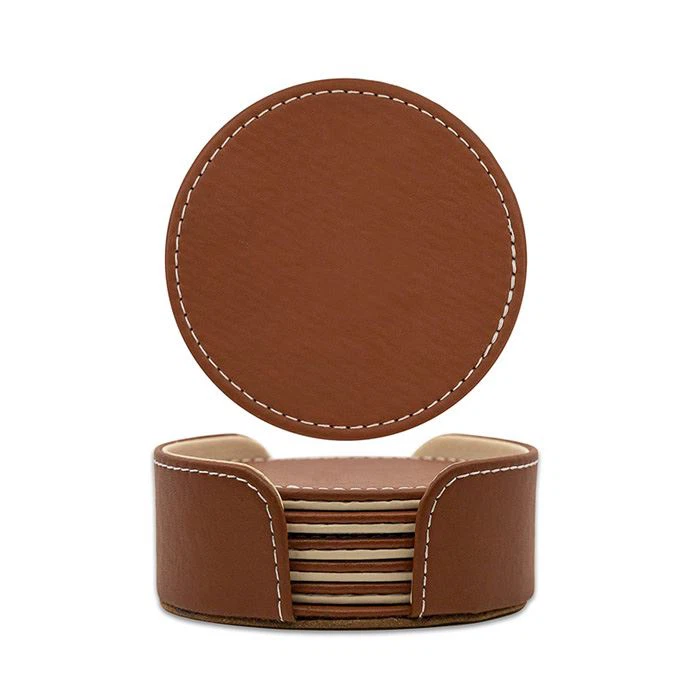 Leather Coasters Set For Drinks Leather Coasters Set For Drinks
