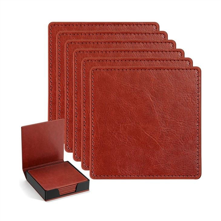PU Leather Coasters For Drinks PU Leather Coasters For Drinks
