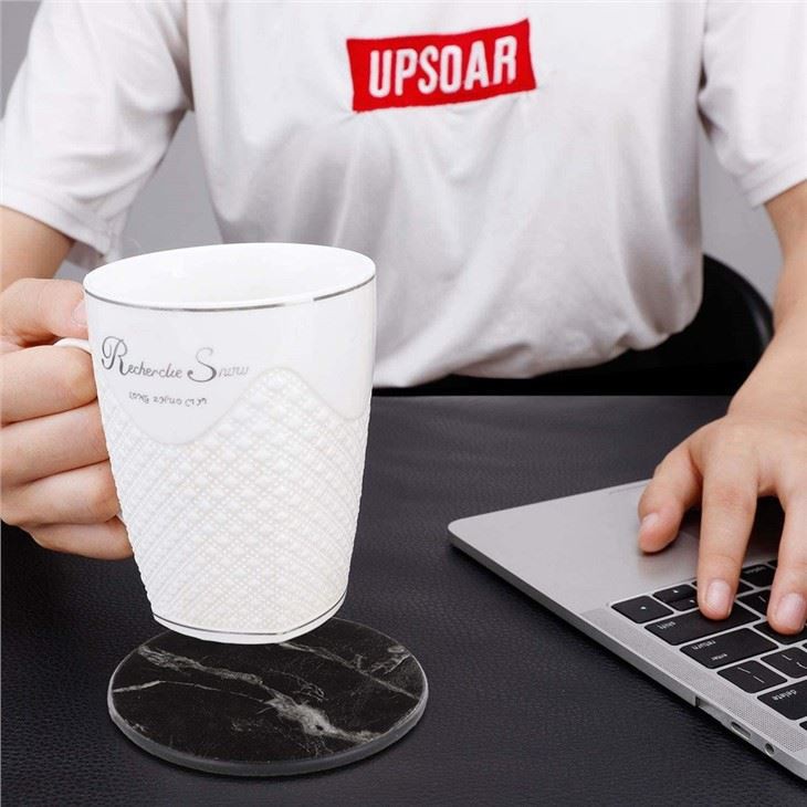 PU Leather Round Cup Mat Pad PU Leather Round Cup Mat Pad