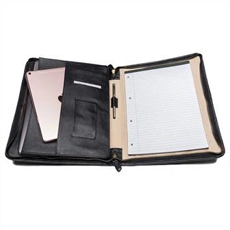 Customized Zipper PU Leather Portfolio