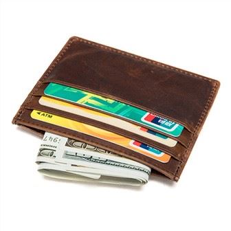 Slim Men Name Card Wallet