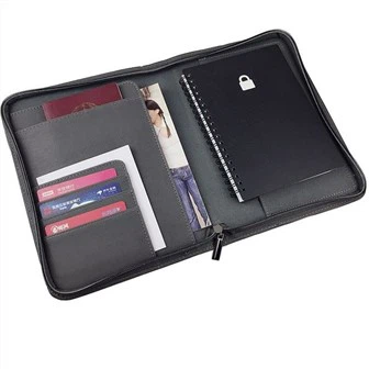 Leather Travel Zipper Folder
