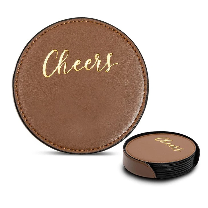 Cheers Leather Coaster Cheers Leather Coaster